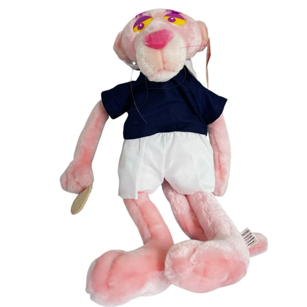 Vintage All Kelly - Pink Panther Plush Stuffed Animal 1999 - Tennis‎ Player